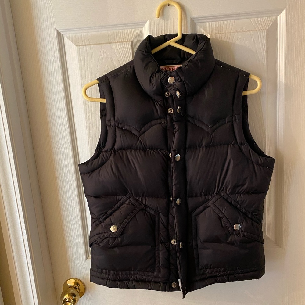 *SOLD*True Religion Puffer Vest Black Small - Picture 1 of 4